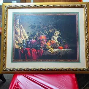 Vintage Home Interiors Cherub Floral Grape